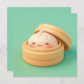 Clay Steamed Dumpling in Steamer Basket Postcard (Vorne/Hinten)