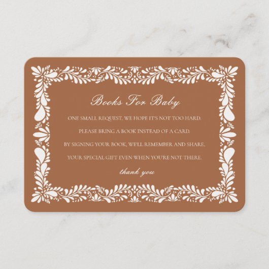 Clay Talavera Tile Books Baby Einladung Beilage (Vorderseite)