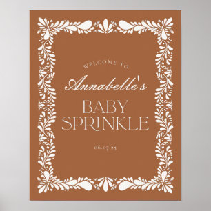 Clay Talavera Tile Fiesta Baby Sprinkle Willkommen Poster