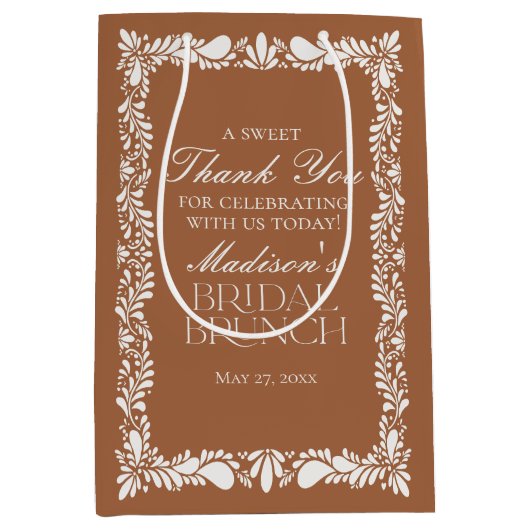 Clay Talavera Tile Fiesta Bridal Brunch Favoriten Mittlere Geschenktüte (Vorderseite)