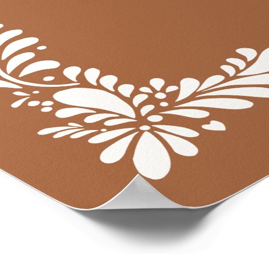 Clay Talavera Tile Fiesta Bridal Brunch Willkommen Poster (Ecke)