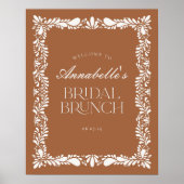 Clay Talavera Tile Fiesta Bridal Brunch Willkommen Poster (Vorne)