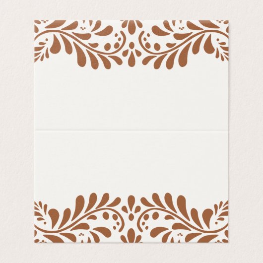 Clay Talavera Tile Fiesta Platzkarte Table Decor (Außenseite Aufgefaltet)