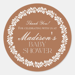 Clay Talavera Tile Spanische Fiesta Babydusche Runder Aufkleber