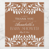 Clay Talavera Tile Spanische Fiesta Babydusche Weinetikett (Einzelnes Label)