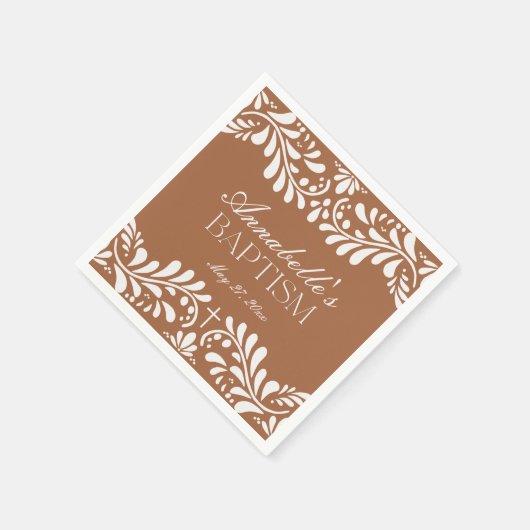 Clay Talavera Tile Spanische Fiesta Taufe Serviette (Ecke)