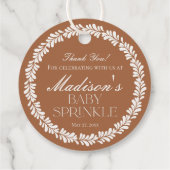 Clay Talavera Tile Spanish Fiesta Baby Sprinkle Geschenkanhänger (Rückseite)