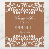 Clay Talavera Tile Spanish Fiesta Baby Sprinkle Weinetikett (Einzelnes Label)