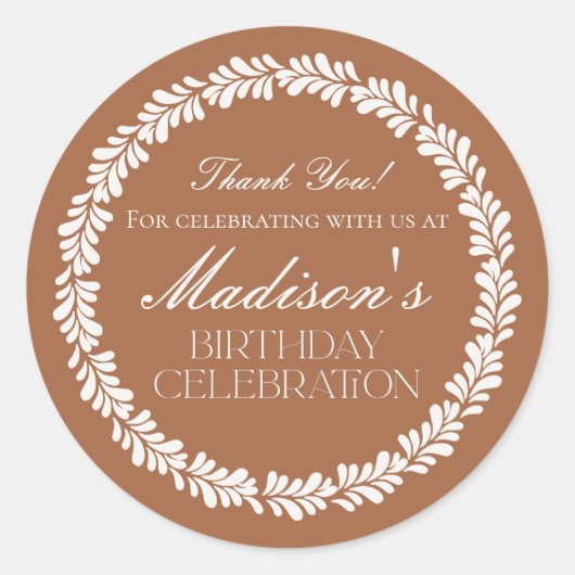 Clay Talavera Tile Spanish Fiesta Birthday Gevor Runder Aufkleber (Vorderseite)