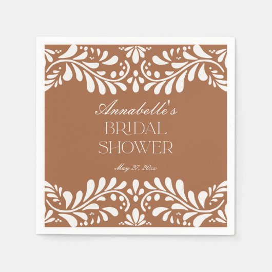 Clay Talavera Tile Spanish Fiesta Brautparty Serviette (Vorderseite)