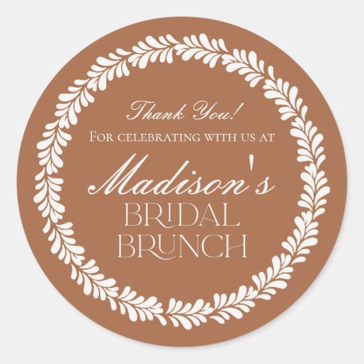 Clay Talavera Tile Spanish Fiesta Bridal Brunch Runder Aufkleber (Vorderseite)