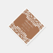 Clay Talavera Tile Spanish Fiesta Bridal Brunch Serviette (Ecke)