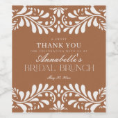 Clay Talavera Tile Spanish Fiesta Bridal Brunch Weinetikett (Einzelnes Label)