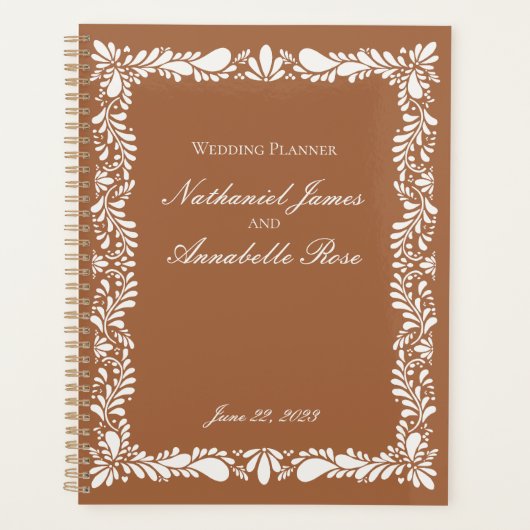 Clay Talavera Tile Spanish Fiesta Floral Wedding Planer (Vorderseite)