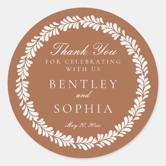 Clay Talavera Tile Spanish Fiesta Gastgeschenk Hoc Runder Aufkleber (Vorderseite)