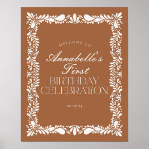 Clay Talavera Tile Spanish Fiesta Geburtstag Willk Poster