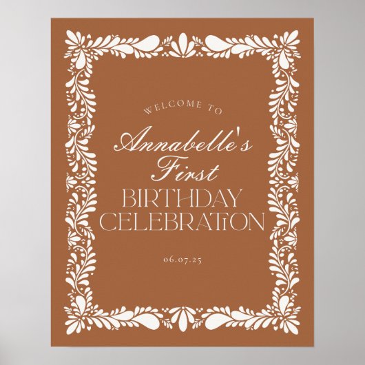 Clay Talavera Tile Spanish Fiesta Geburtstag Willk Poster (Vorne)
