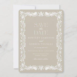 Clay Talavera Tile Spanish Fiesta Save the Date Einladung