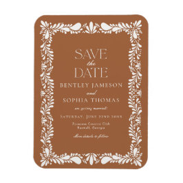 Clay Talavera Tile Spanish Fiesta Save the Date Magnet