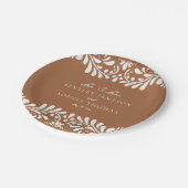 Clay Talavera Tile Spanish Fiesta Wedding Pappteller (Schrägansicht)