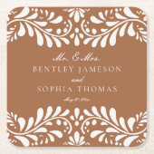 Clay Talavera Tile Spanish Style Fiesta Wedding Rechteckiger Pappuntersetzer (Vorderseite)