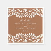 Clay Talavera Tile Spanish Style Fiesta Wedding Serviette (Vorderseite)