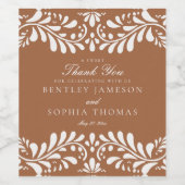 Clay Talavera Tile Spanish Style Fiesta Wedding Weinetikett (Einzelnes Label)