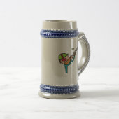 Clay-Tauben-Trap Shooting Bierglas (VorderseiteRechts)