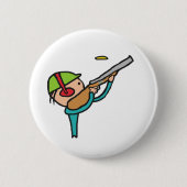 Clay-Tauben-Trap Shooting Button (Vorderseite)