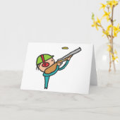 Clay-Tauben-Trap Shooting Karte (Gelbe Blume)