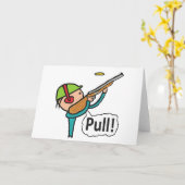 Clay-Tauben-Trap Shooting Karte (Gelbe Blume)