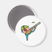 Clay-Tauben-Trap Shooting Magnet (Vorderseite/Rückseite)