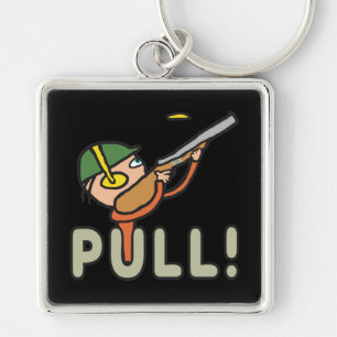 Clay-Tauben-Trap Shooting Schlüsselanhänger