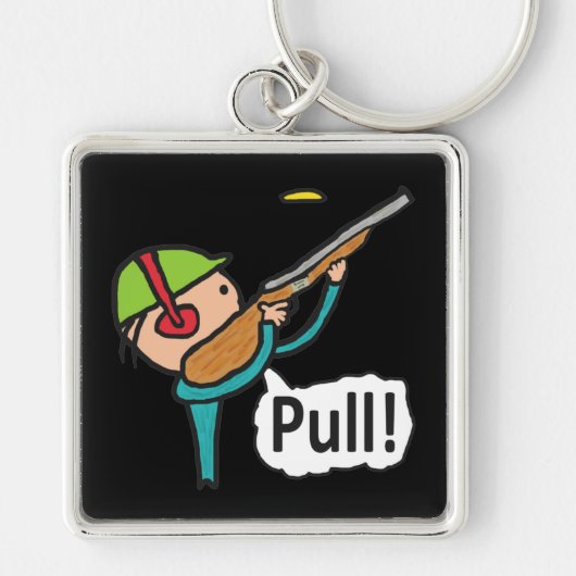 Clay-Tauben-Trap Shooting Schlüsselanhänger (Vorne)