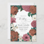 Clay Terracotta, Desert Rose & Pale Oat Wedding Einladung (Vorderseite)