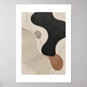 Clay Tide | Minimal Abstract Plaster Art Print Poster (Vorne)