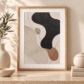 Clay Tide | Minimal Abstract Plaster Art Print Poster