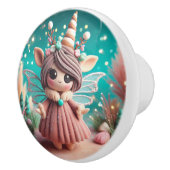 Clay Unicorn Angel Keramikknauf (Rechts)