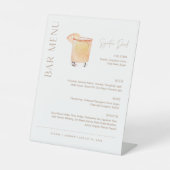 CLAY Wedding Bar Menu, Signature Drink Sockelschild (Vorderseite)