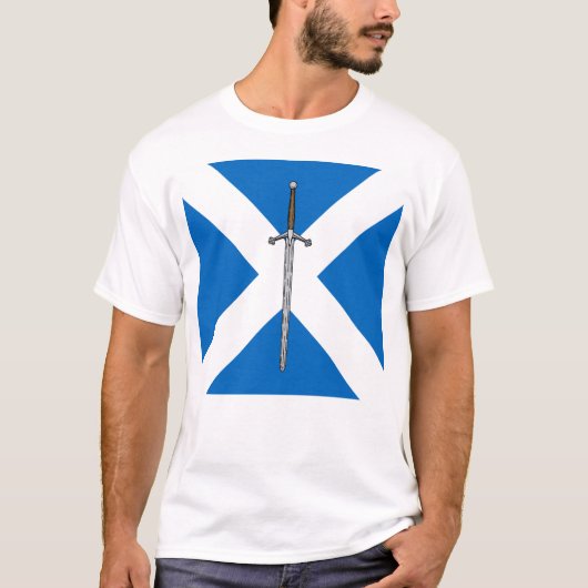 Claymore und Saltire T-Shirt (Vorderseite)