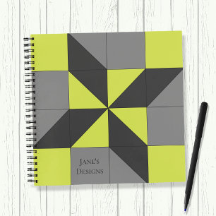 Clay's Choice Quilt Block Quilters Spiral Notebook Notizblock