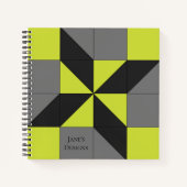Clay's Choice Quilt Block Quilters Spiral Notebook Notizblock (Vorderseite)
