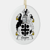 Clayton Familienwappen Keramik Ornament (Rechts)