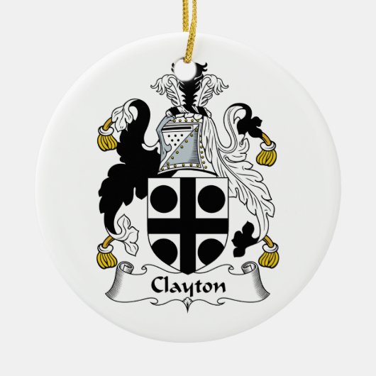 Clayton Familienwappen Keramik Ornament (Vorne)