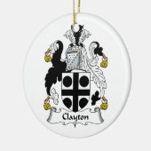 Clayton Familienwappen Keramik Ornament (Links)