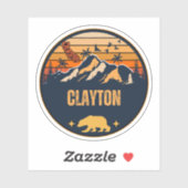 Clayton, Kalifornien Aufkleber (Blatt)