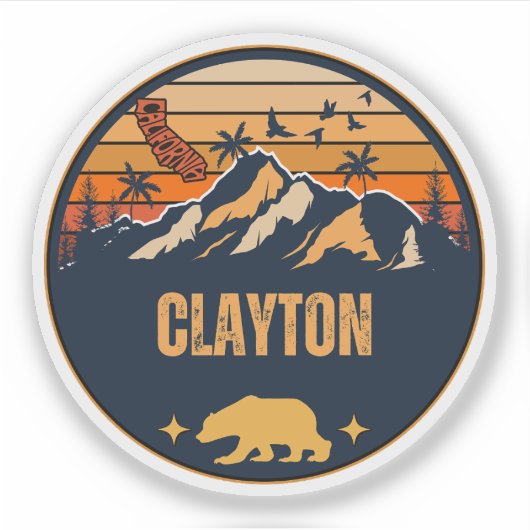 Clayton, Kalifornien Aufkleber (Vorderseite)