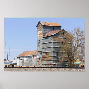 Clayton, New Mexico, Getreidemühle und Aufzug Poster