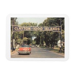 Clayton Thousand Islands NY, 1959 im Vintage-Stil Magnet