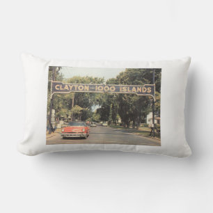 Clayton Thousand Islands NY, 1959 Vintag Style Lendenkissen